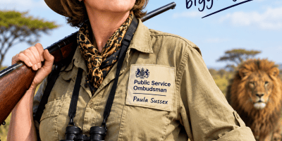 Paula Sussex Ombudsman as a lion hunter